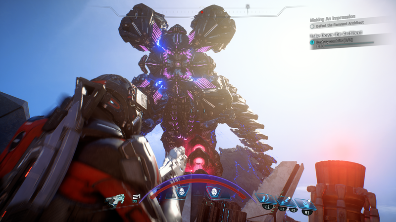 This is a Remnant Architect. There is an Architect like this for each planet you can land and settle on.